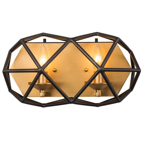 Varaluz Geo 2 Light Bath Antique Gol Rustic Bronze Model: 295B02AGRB