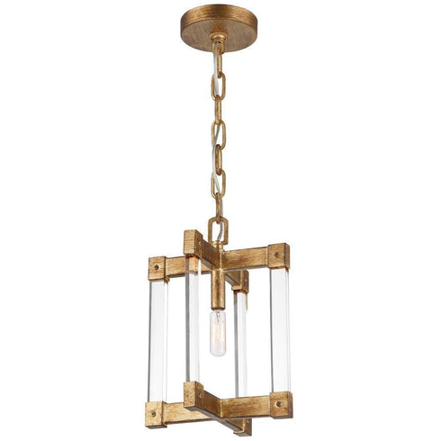 Varaluz Halcyon 1 Light Mini Pendant Antiqued Gold Model: 292M01AGL