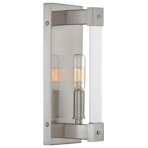 Varaluz Halcyon 1 Light Sconce Satin Nickel Model: 292W01SN