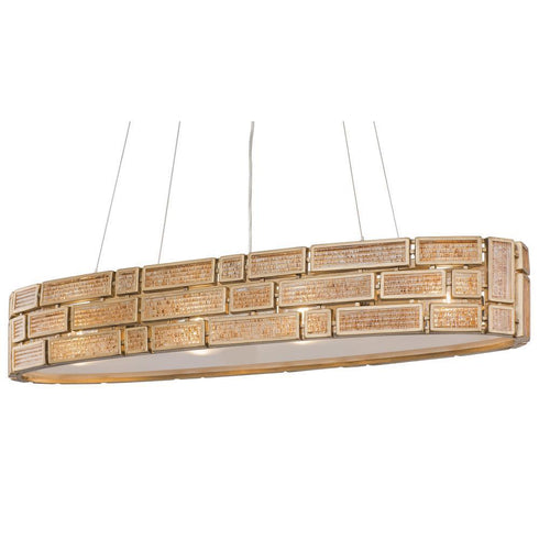 Varaluz Harlowe 4 Light Linear Pendant Havana Gold Model: 255N06HG