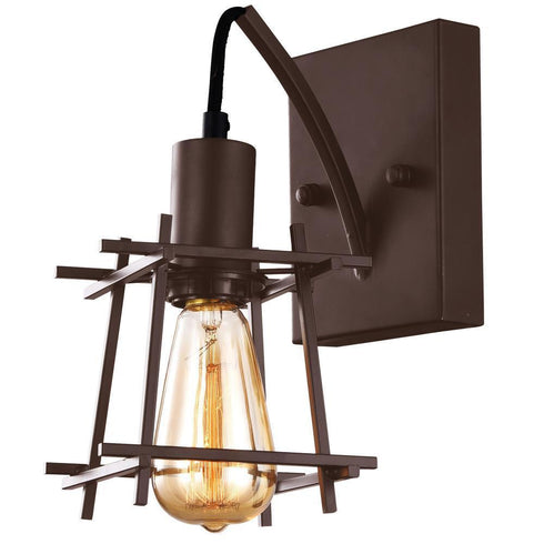 Varaluz Hashtag 1 Light Sconce Warm Bronze Model: AC1551