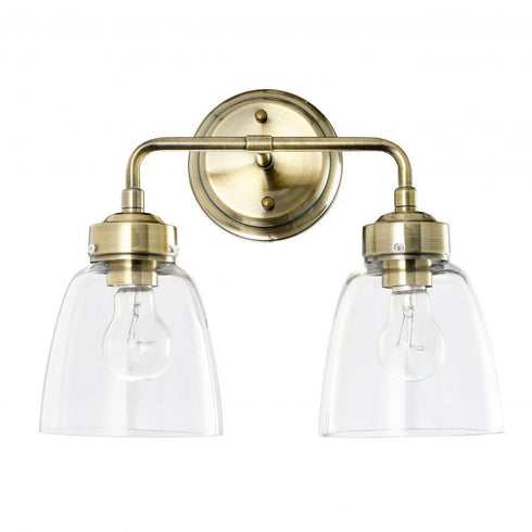 Varaluz Helena 2 Light Bath Antique Brass Model: 341B02AB