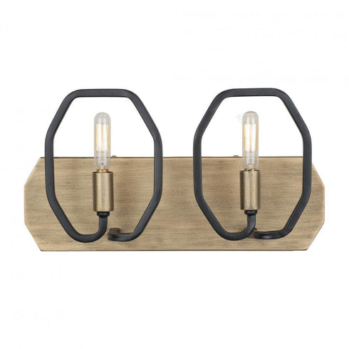 Varaluz Hexagono 2 Light Bath Havana Gol Carbon Model: 319B02HGCB