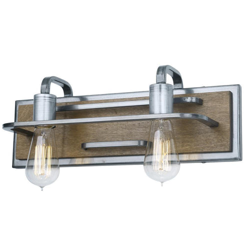 Varaluz Lofty 2 Light Bath Stee Wheat Model: 268B02SLW