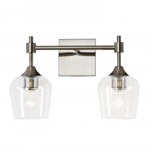 Varaluz Margaux 2 Light Bath Satin Nickel Model: 340B02SN
