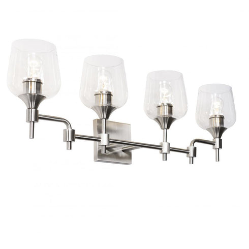 Varaluz Margaux 4 Light Bath Satin Nickel Model: 340B04SN