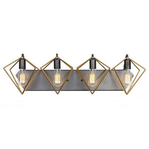 Varaluz Metropolis 4 Light Bath Antique Gol Rustic Model: 261B04AGRB