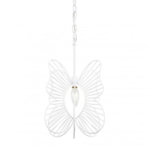 Varaluz Monarch Butterfly 1 Light Mini Pendant Model: 330M01WH