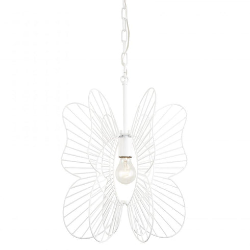 Varaluz Monarch Butterfly 1 Light Pendant White Model: 330P01WH
