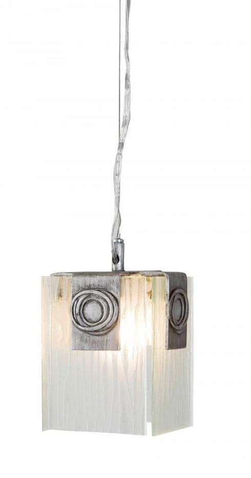 Varaluz Polar 1 Light Mini Pendant Blackened Silver Model: 182M01
