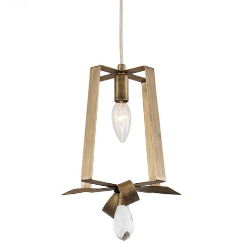 Varaluz Posh 1 Light Tall Mini Pendant Havana Gold Model: 263M01THG