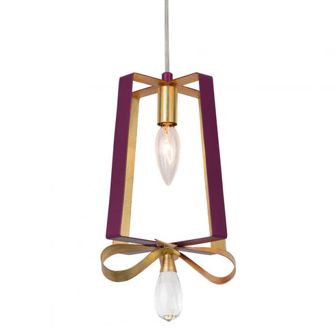 Varaluz Posh 1 Light Tall Mini Pendant Plu Gold Model: 263M01TPLGL
