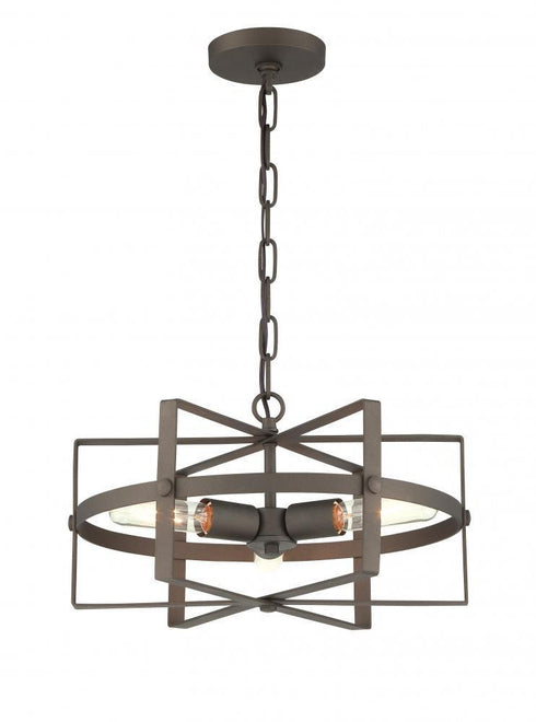 Varaluz Reel 3 Light Horizontal Pendant Rustic Model: 242P03SRB