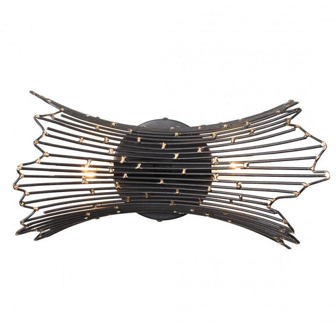 Varaluz Rikki 2 Light Bath Carbo Aged Gold Model: 320B02CBAG