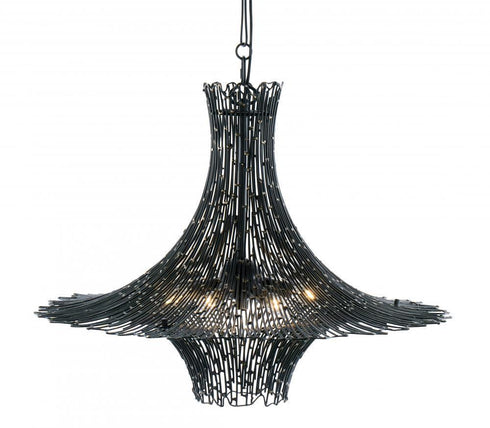 Varaluz Rikki 6 Light Chandelier Carbo Aged Gold Model: 320C06CBAG