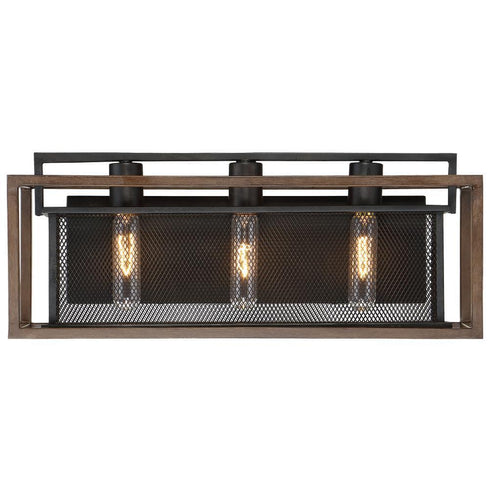 Varaluz Rio Lobo 3 Light Bath Dark Oa Black Model: 285B03DOBL