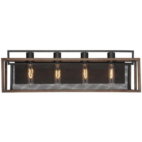 Varaluz Rio Lobo 4 Light Bath Dark Oa Black Model: 285B04DOBL