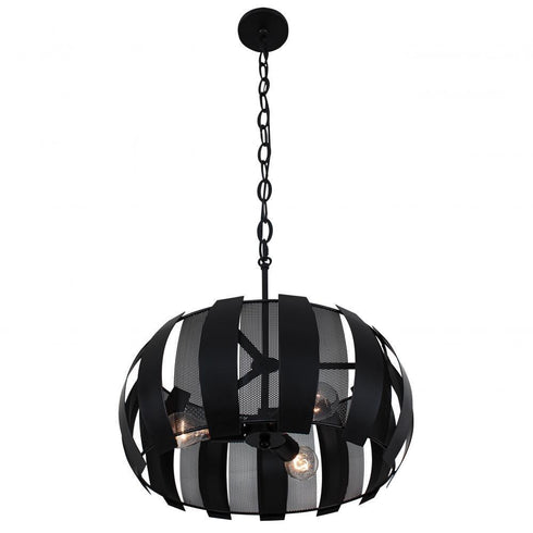 Varaluz Sawyers Bar 3 Light Pendant Black Model: 287P03BL