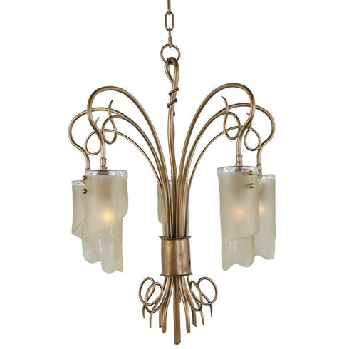 Varaluz Soho 5 Light Chandelier Hammered Ore Model: 126C05HO
