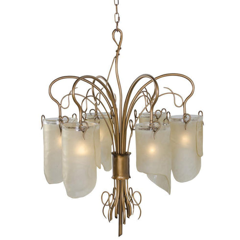 Varaluz Soho 6 Light Chandelier Hammered Ore Model: 126C06HO