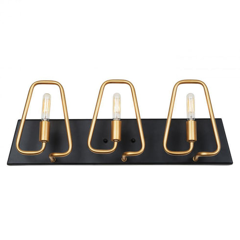 Varaluz Triangulo 3 Light Bath Aged Gol Carbon Model: 318B03AGCB