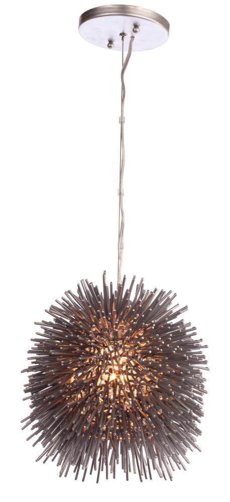 Varaluz Urchin 1 Light Mini Pendant Painted Chrome Model: 169M01CH