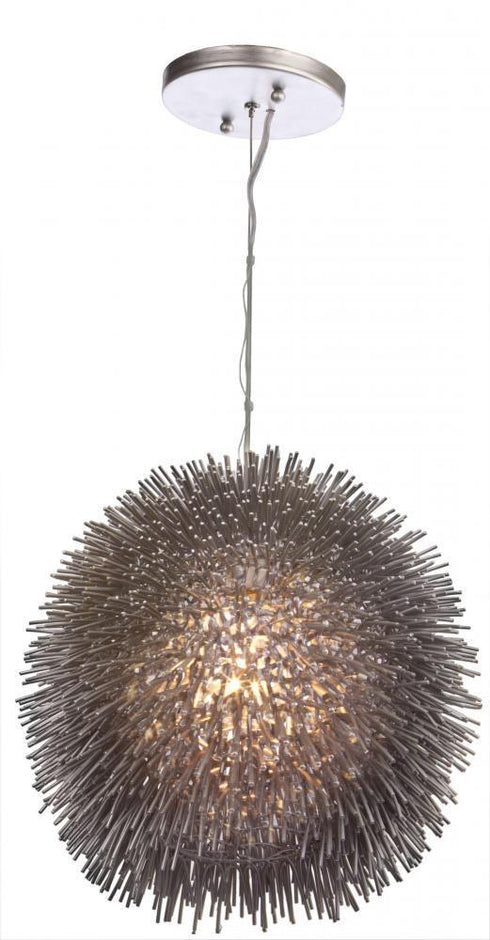 Varaluz Urchin 1 Light Pendant Painted Chrome Model: 169P01CH