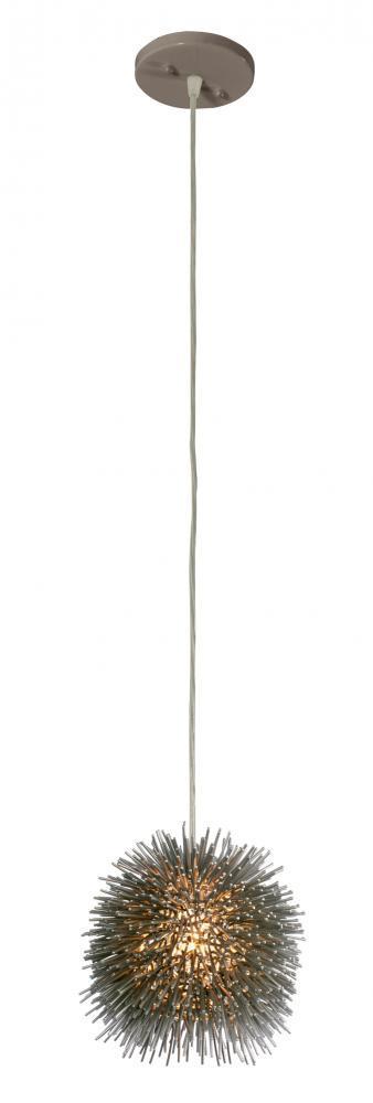 Varaluz Urchin 1 Light Uber Mini Pendant Aqua Model: 169M01SAQ