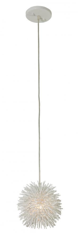 Varaluz Urchin 1 Light Uber Mini Pendant Aqua Model: 169M01SAQ