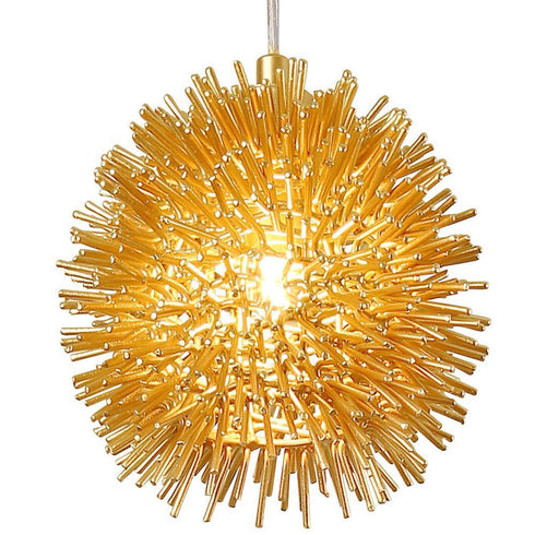 Varaluz Urchin 1 Light Uber Mini Pendant Gold Model: 169M01SGO