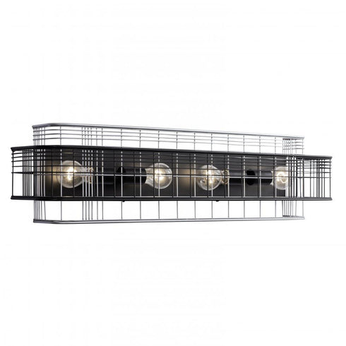 Varaluz Vivienne 4 Light Bath Blac Grey Model: 333B04BLGR