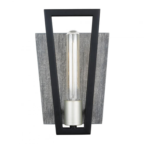 Varaluz Zag 1 Light Sconce Blac Grey Wood Model: 260W01BLG