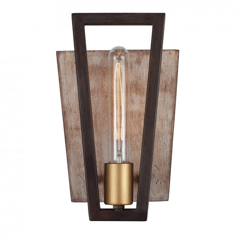 Varaluz Zag 1 Light Sconce Dark Oak Model: 260W01DO