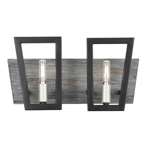 Varaluz Zag 2 Light Bath Blac Grey Wood Model: 260B02BLG