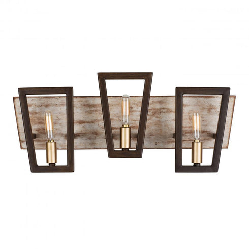 Varaluz Zag 3 Light Bath Dark Oak Model: 260B03DO