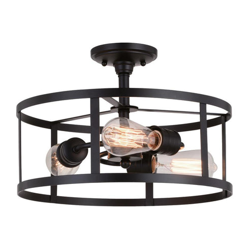 Vaxcel Akron 15 In. 3 Light Semi Flush Mount Oil Model: C0266