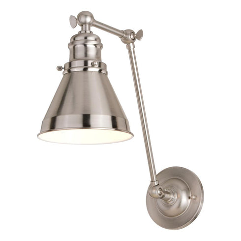 Vaxcel Alexis 6 In. Adjustable Wall Light Satin Model: W0399