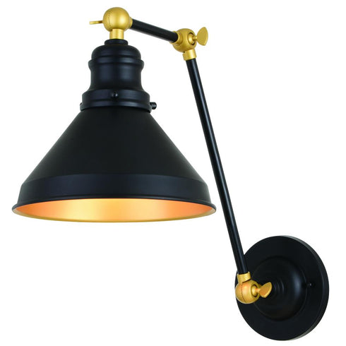Vaxcel Alexis 8 In. Adjustable Wall Light Oil Rubbed Model: W0398