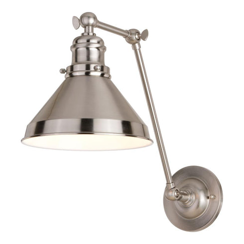 Vaxcel Alexis 8 In. Adjustable Wall Light Satin Model: W0397
