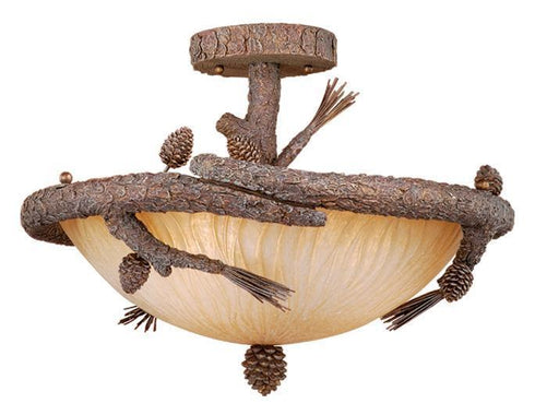 Vaxcel Aspen 22 Inch Semi-flush Mount (dual Mount) Model: AS-CFU220PT