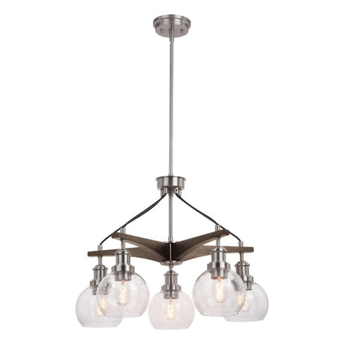 Vaxcel Avondale 5 Light Chandelier Satin Nickel And Model: H0256
