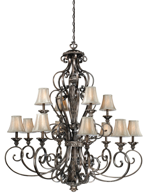 Vaxcel Bellagio 12 Light Chandelier Model: BG-CHS012PZ
