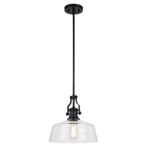Vaxcel Beloit 12 In. Pendant Matte Black Model: P0380