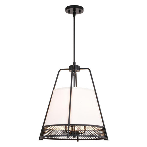 Vaxcel Benton 16.75 In. 3 Light Pendant Matte Black Model: P0358