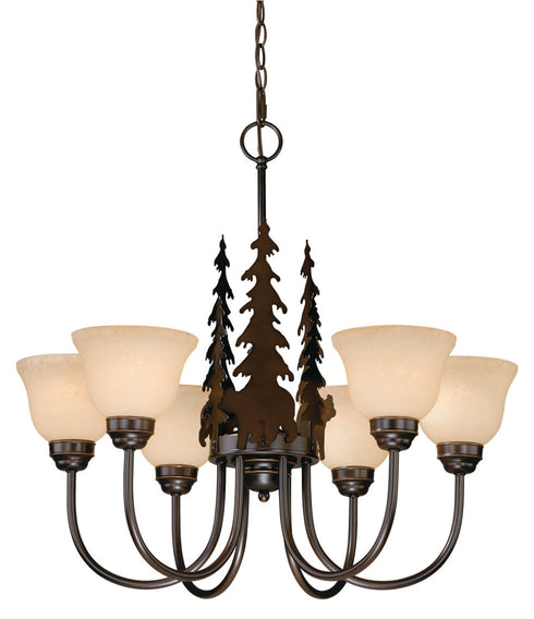 Vaxcel Bozeman 6 Light Chandelier Model: CH55756BBZ