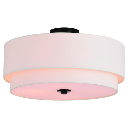 Vaxcel Burnaby 20.5 In. 4 Light Semi Flush Black Model: C0258