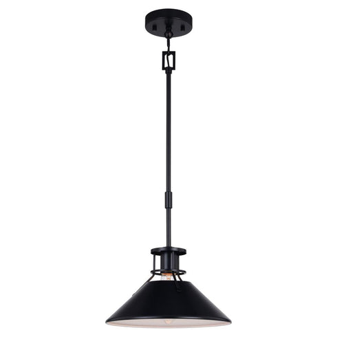 Vaxcel Canton 11.5 In. Pendant Black And Matte White Model: P0379