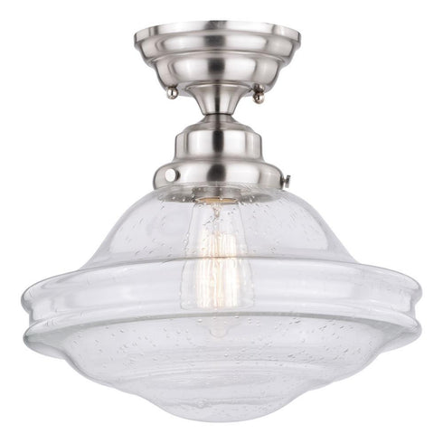 Vaxcel Complete Huntley 12 In Semi Flush Ceiling Light Clear Model: C0197