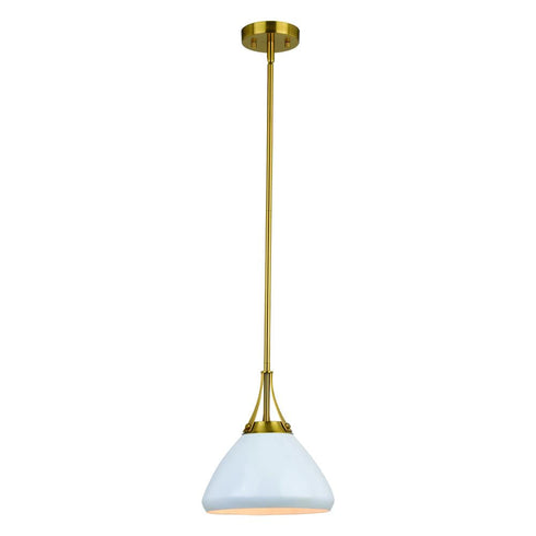 Vaxcel Dayna 10 In Pendant Satin Brass And Glossy Model: P0369