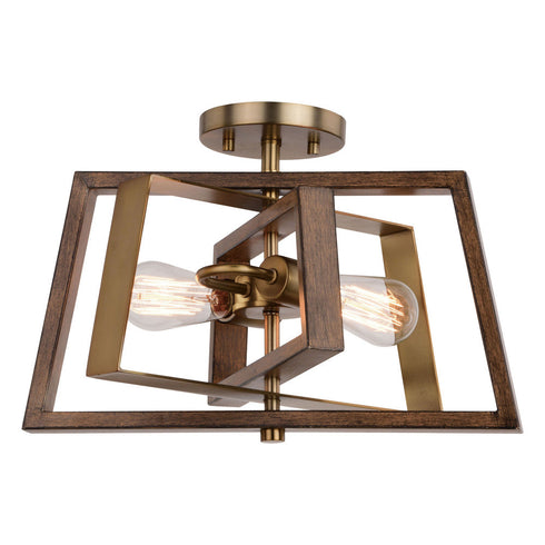 Vaxcel Dunning 16 In. 2 Light Semi Flush Mount Model: C0251